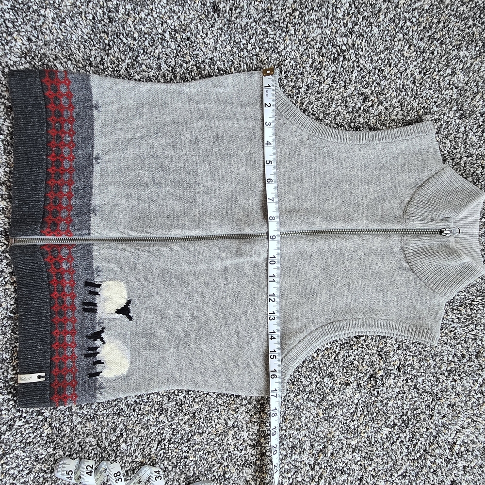 Woolrich Heather Gray Zip-Up Vest 100% Lamb's Wool - Picture 14 of 15